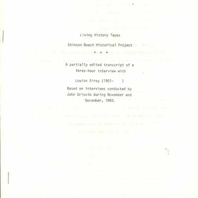 Oral history of Louise Airey