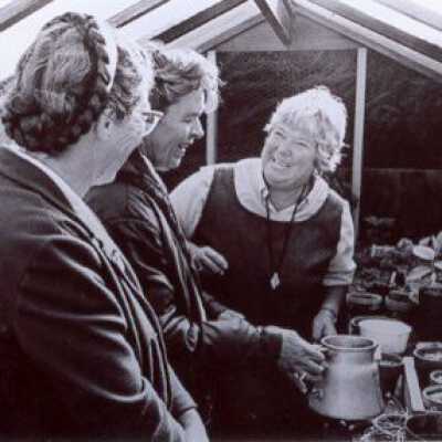 Three Flower Ladies in the Hot House