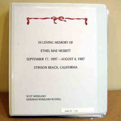 In Loving Memory of Ethel Mae Nesbitt September 17-August 4, 1987