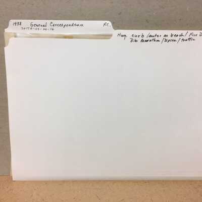 Progressive Club General Correspondence 1938