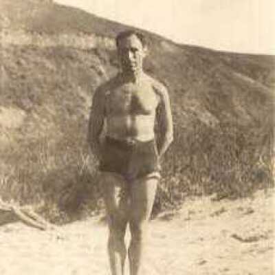 Ralph Sterner Posing on Beach
