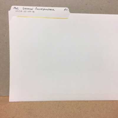 Progressive Club 1962 General Correspondence