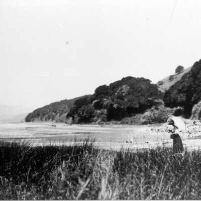 Edith Dunn, walking from Stinson Beach to Bolinas