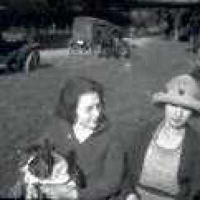 Two women with dog