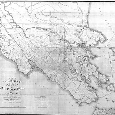Denny's Tourists' Map Of Mt. Tamalpais and Vicinity