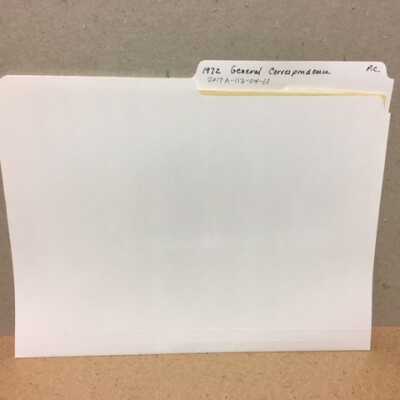 Progressive Club General Correspondence 1972