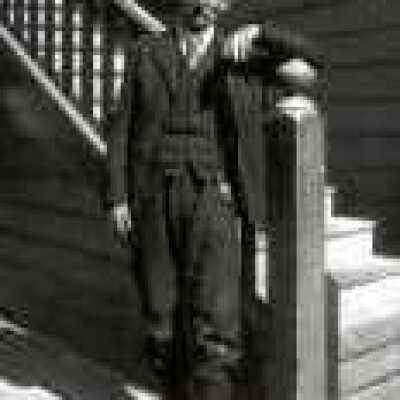 Man standing by stairs