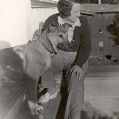 Louise Airey and dog