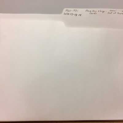 Progressive Club Membership Index Cards 1960-1971