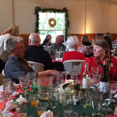 Conversations at the Holiday Luncheon Tables