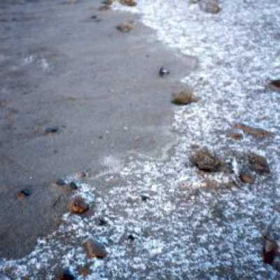 Snow on the beach