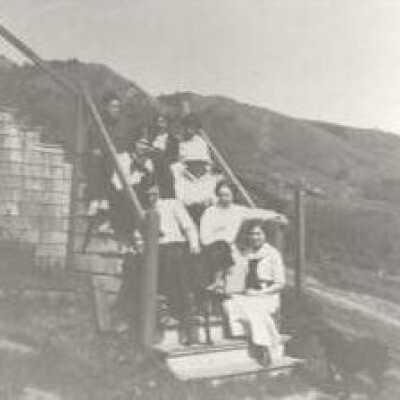 School Girls on steps