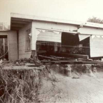 Storm ruined house