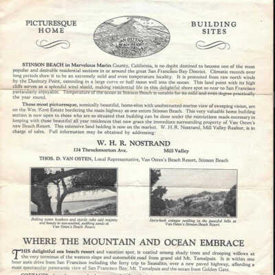 Van Osten advertisement for building sites building sites