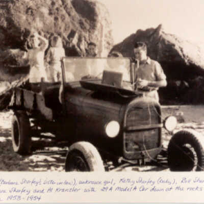 Model A Car on Beach