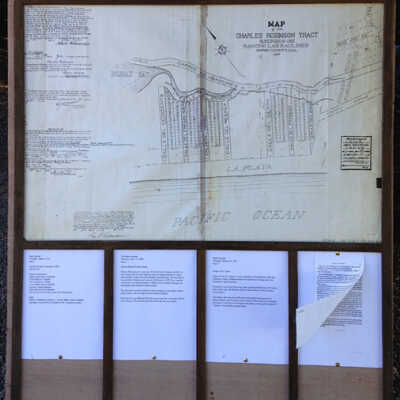 Display Board at Charles Robinson 100yr Party