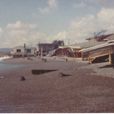 Long View of the Beach After Storm