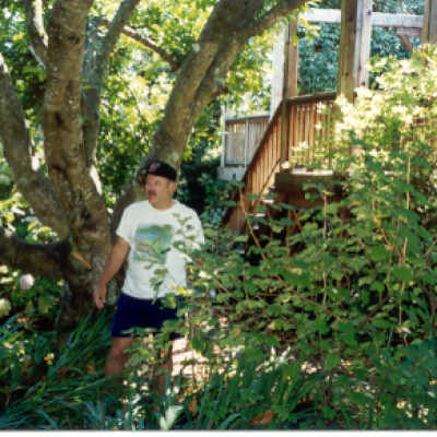 Tom Lambert in His Garden
