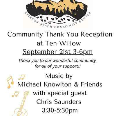 Stinson Beach Community Center Thank you Reception, 9/21/24