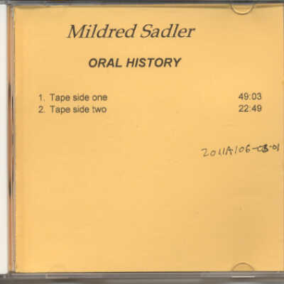 Mildred Sadler Oral History