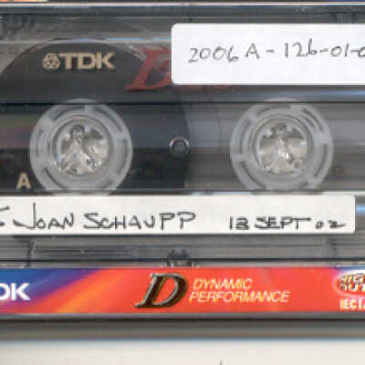 Oral history of Joan Schaup
