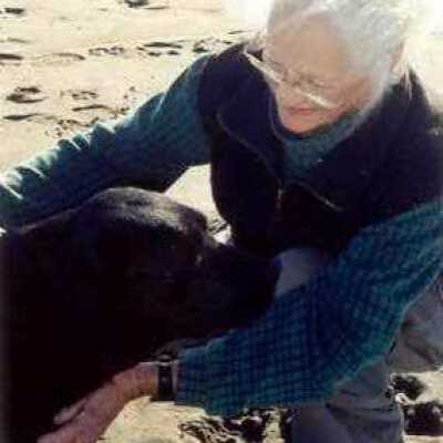 Barbara Ward with dog