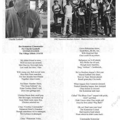 Ode to Charlie Lenhoff