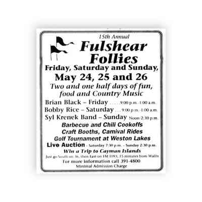 (1991) Newspaper Advertisement