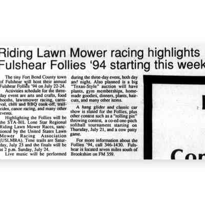(1994) Newspaper Article