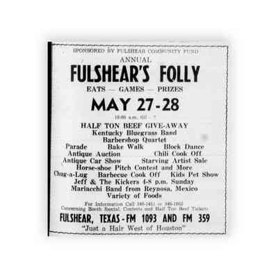 (1978) Newspaper Advertisement
