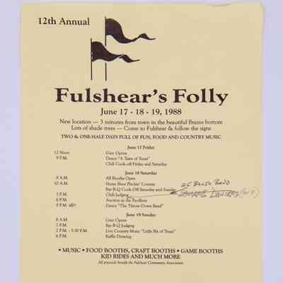 (1988) Advertisement & Schedule