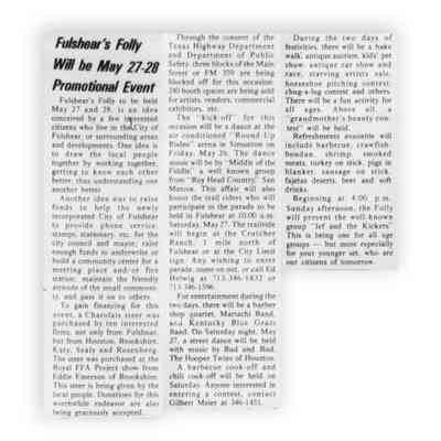 (1978) Newspaper Article
