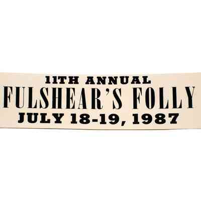 (1987) Bumper Sticker