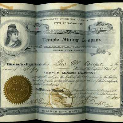George Marshall Coupe Capital Stock Certificate