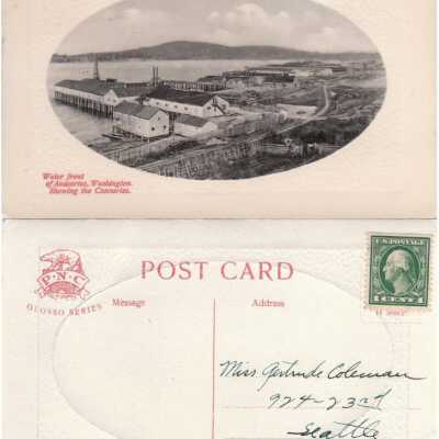 Waterfront of Anacortes, Washington, Showing the Canneries