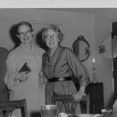 Harriet Rowley (Mt. Vernon), Dorothy Neil, Gladys Carskadden at party of Helen McNabb: Photo in RG 23: Medical/Carskadden file