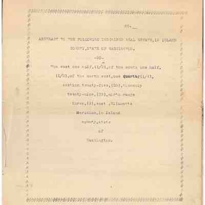 Abstract of Title - Anderson