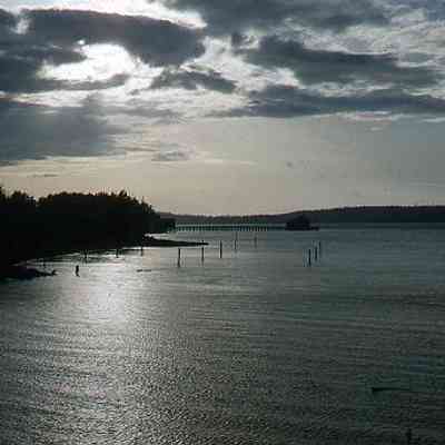 44. Coupeville wharf and Penn Cove, scenic: Coupeville - April 1957