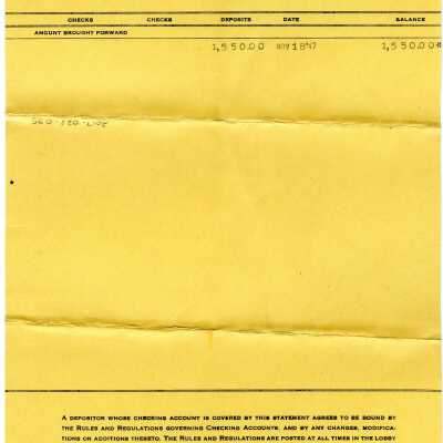 Statement, Bank