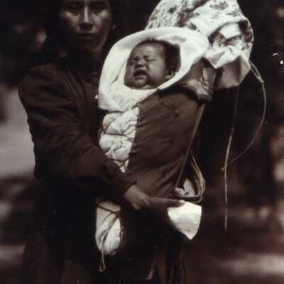 Lummi Woman and baby