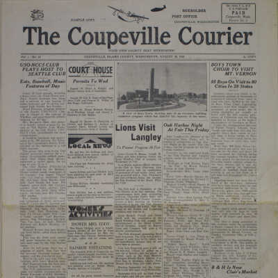 Coupeville Courier, August 28, 1952