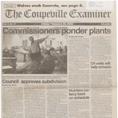 Coupeville Examiner, January 26, 2001