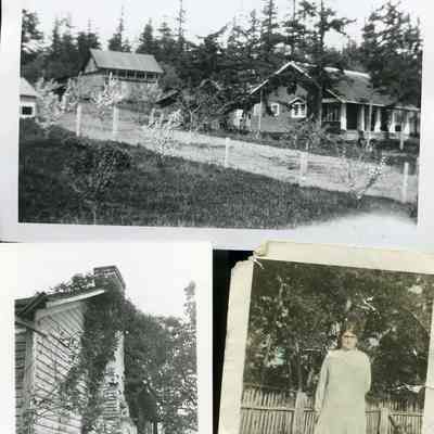 Top: Whidbey Farm, Oak Harbor on Penn Cove: Bottom Left: unknown, Bottom Right: Majories' Sunday School teacher, Methodist Church, Oak Harbor 1927-1929