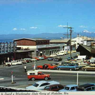 Cars Waiting to Board postcard