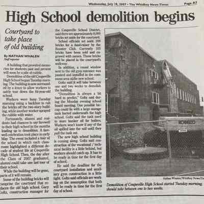 Coupeville High School demolition - 2007