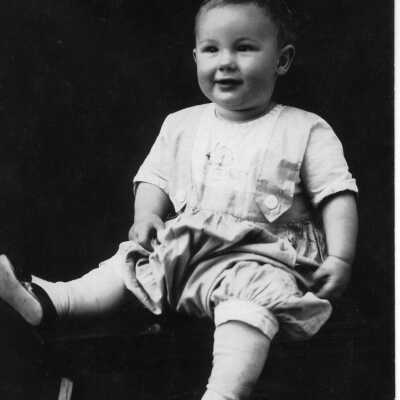 Photograph, George Elbert Smith at 1 yr old, 1921/2. Son of Harry and Georgia Smith. More family info in photo description. Acc. #2019.018.172