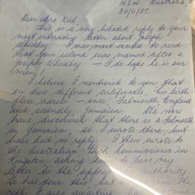 Letter to Dorothy Neil, June 30th, 1987
