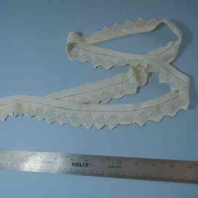 450 - lace edging - white 2", knit lace for pillowcases