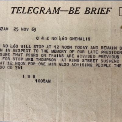 Telegram re: JFK Assassination