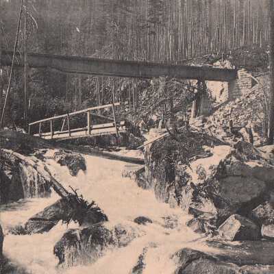 Deception Falls on Line of Great Northern R.R.: Origsize: 3.5x5.5; Origformat: Print-Photographic